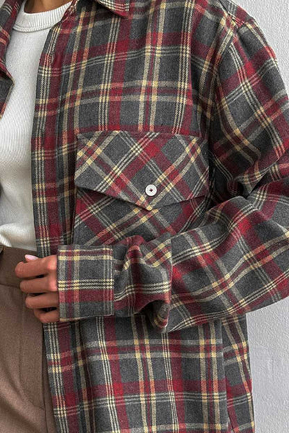 Camisa holgada vintage a cuadros 