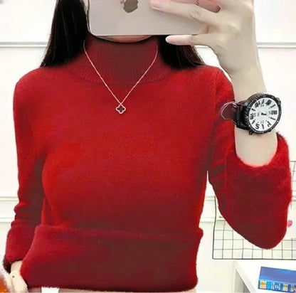 Jersey de cuello alto para mujer con forro polar | Ideal para otoño/invierno