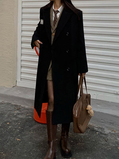 Preppy Double Breasted Longline Jacket