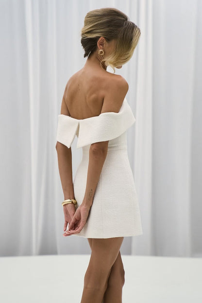 Sexy Backless Off-Shoulder Solid Bodycon Party Dress
