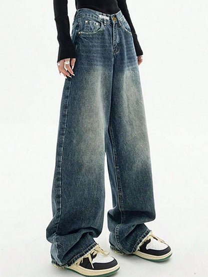 Dark Wash Vintage Baggy Boyfriend Jeans