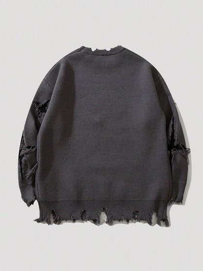 Street Skull Print Oversized Sweaters