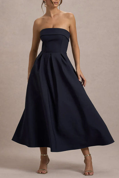 Celine Strapless Midi Dress