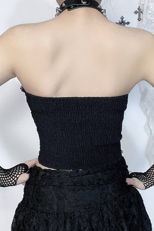 Gothic Chain Cross Bustier Corset