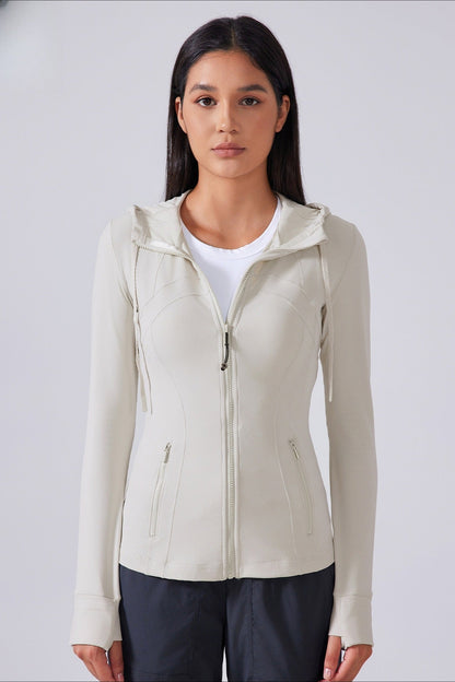 Drawstring Fitted Performance Hoodie