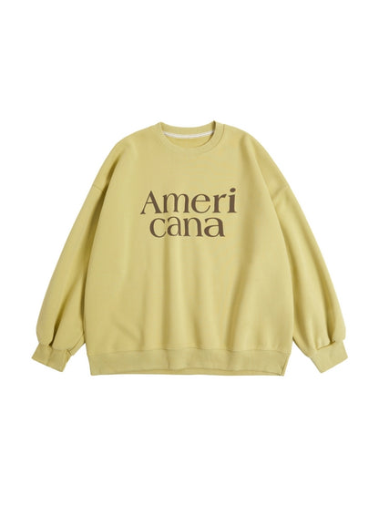 Contrast Color Letter Print Oversized Sweatshirt
