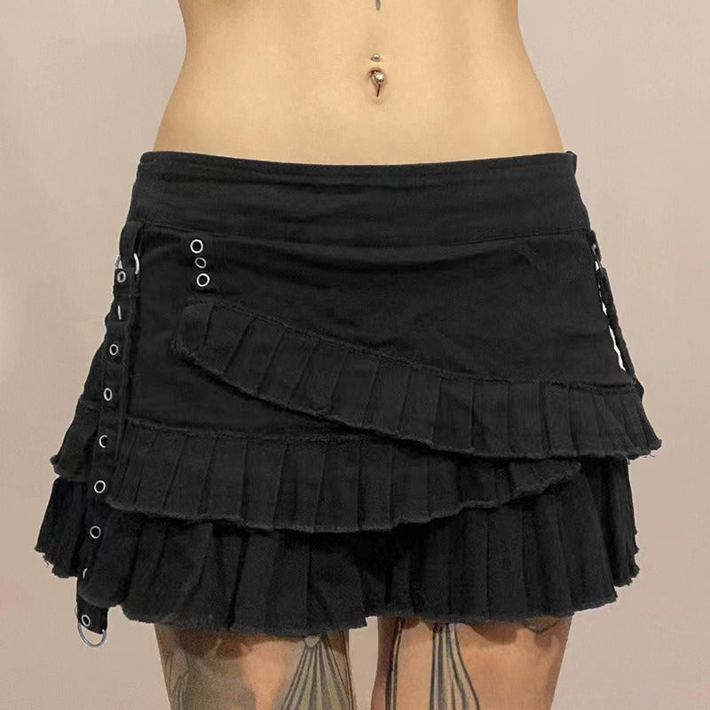Gothic Street Low Rise Short Skirt