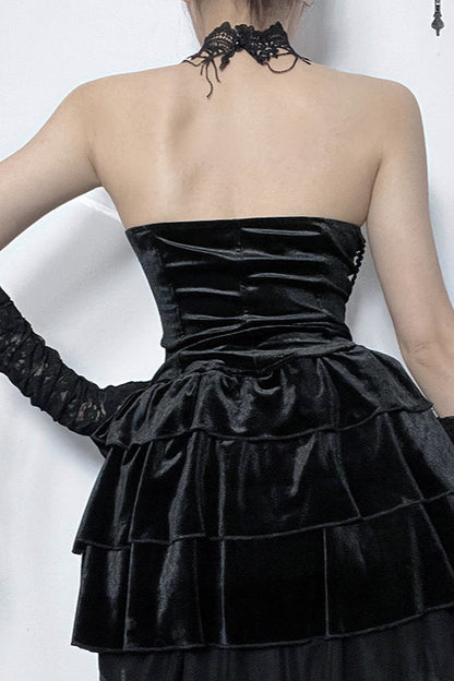 Contrast Halter Fitted Cami Corset