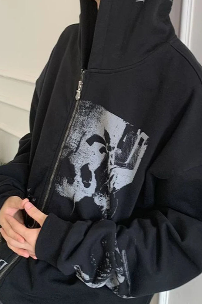 Gothic Punk Zipper Hoodie