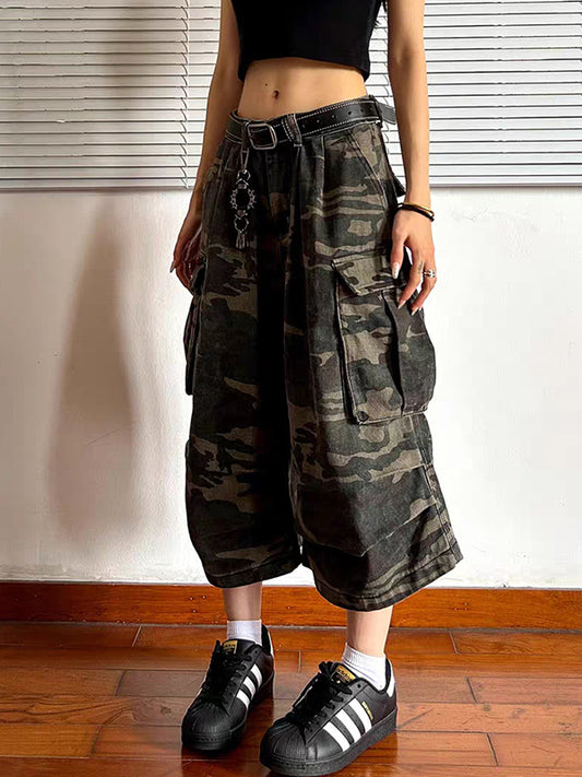 Vintage Scimitar Type Aged Denim Shorts