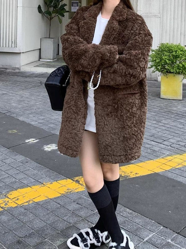 Vintage Brown Faux Fur Jacket