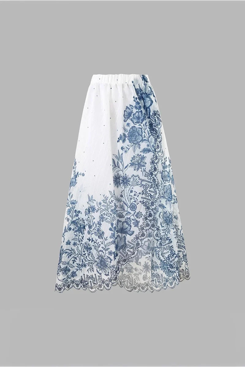 Conjunto de traje de baño de una pieza con lazo floral