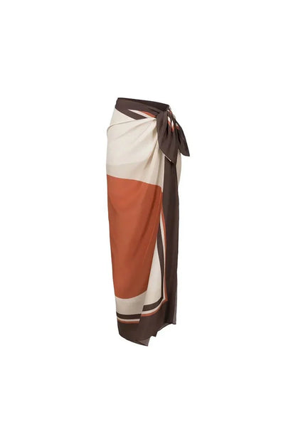 Traje de baño reversible de lujo con estampado inspirado en Hermes