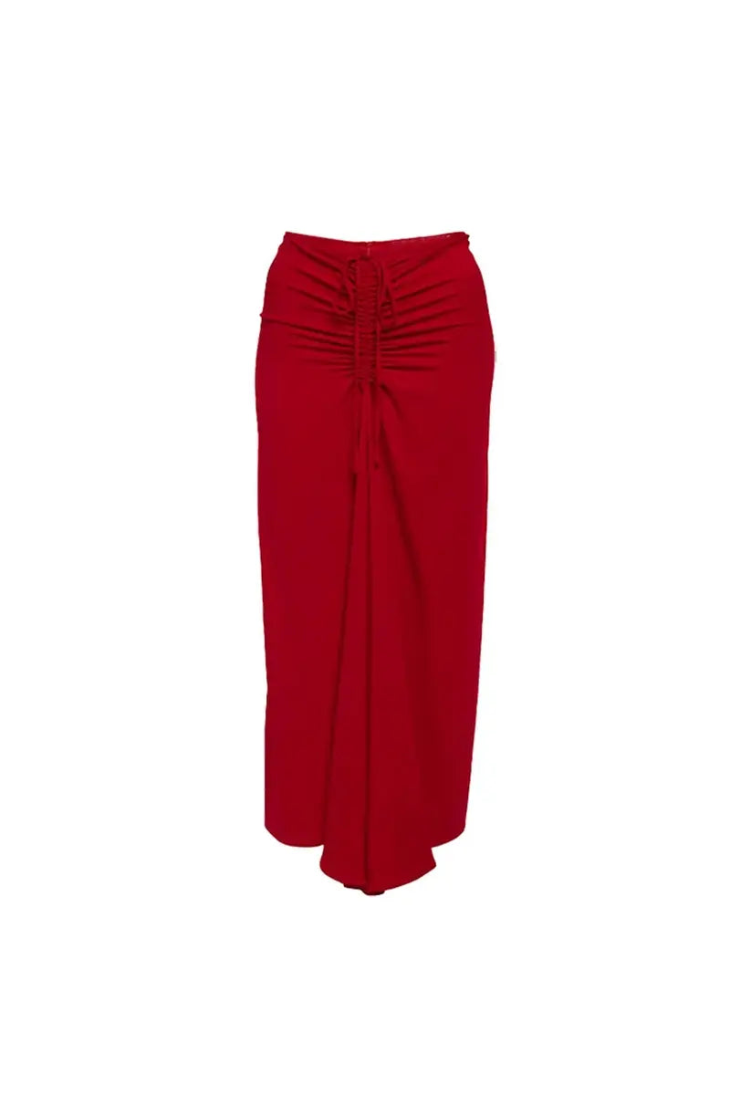 Conjunto de traje de baño de una pieza liso con cuello halter y escote en V profundo