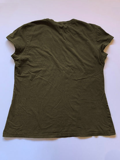 Vintage Brown Guitar Print Short Sleeve Tee