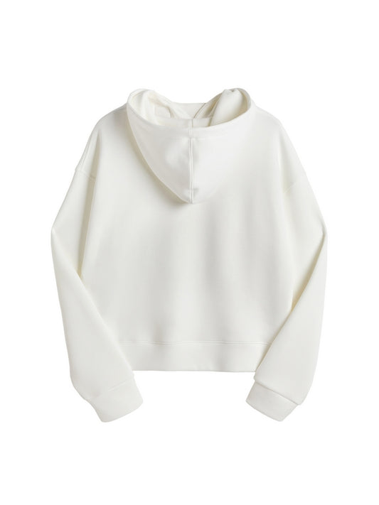 Solid Color Label Decor Oversized Hoodie
