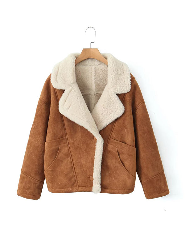 Warm Retro Lambskin Coat