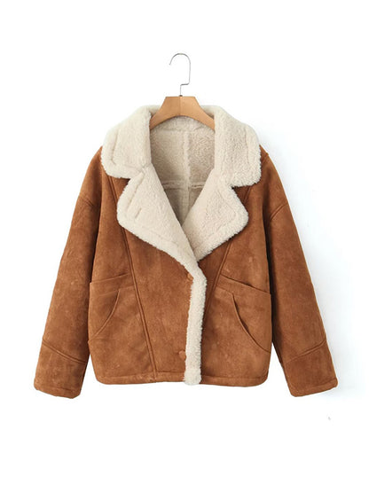 Warm Retro Lambskin Coat