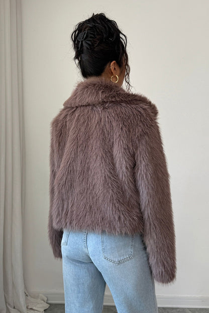 Plush Long Sleeve Elegant Maxi Coat