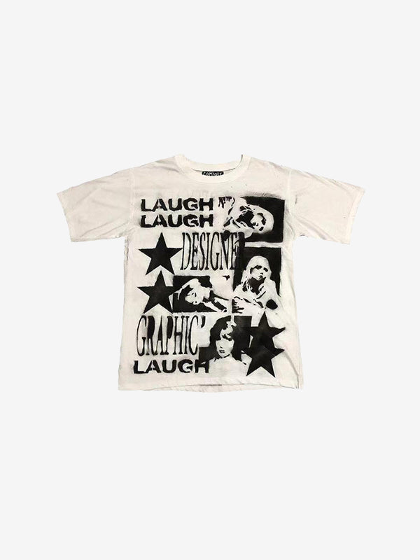 Street Print Oversized Short Sleeve Tee