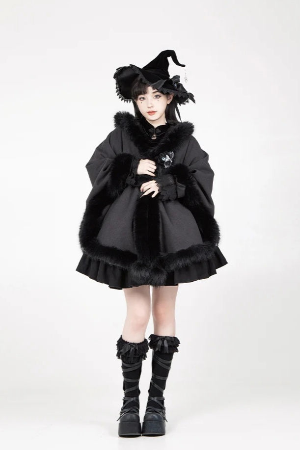 Short Hooded Cardigan Cloak