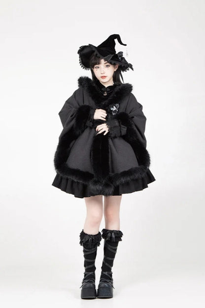 Short Hooded Cardigan Cloak