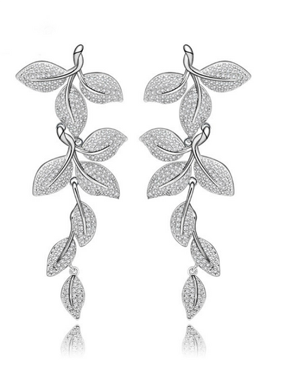 Noble Tiny Leaf Shape Drop Earrings