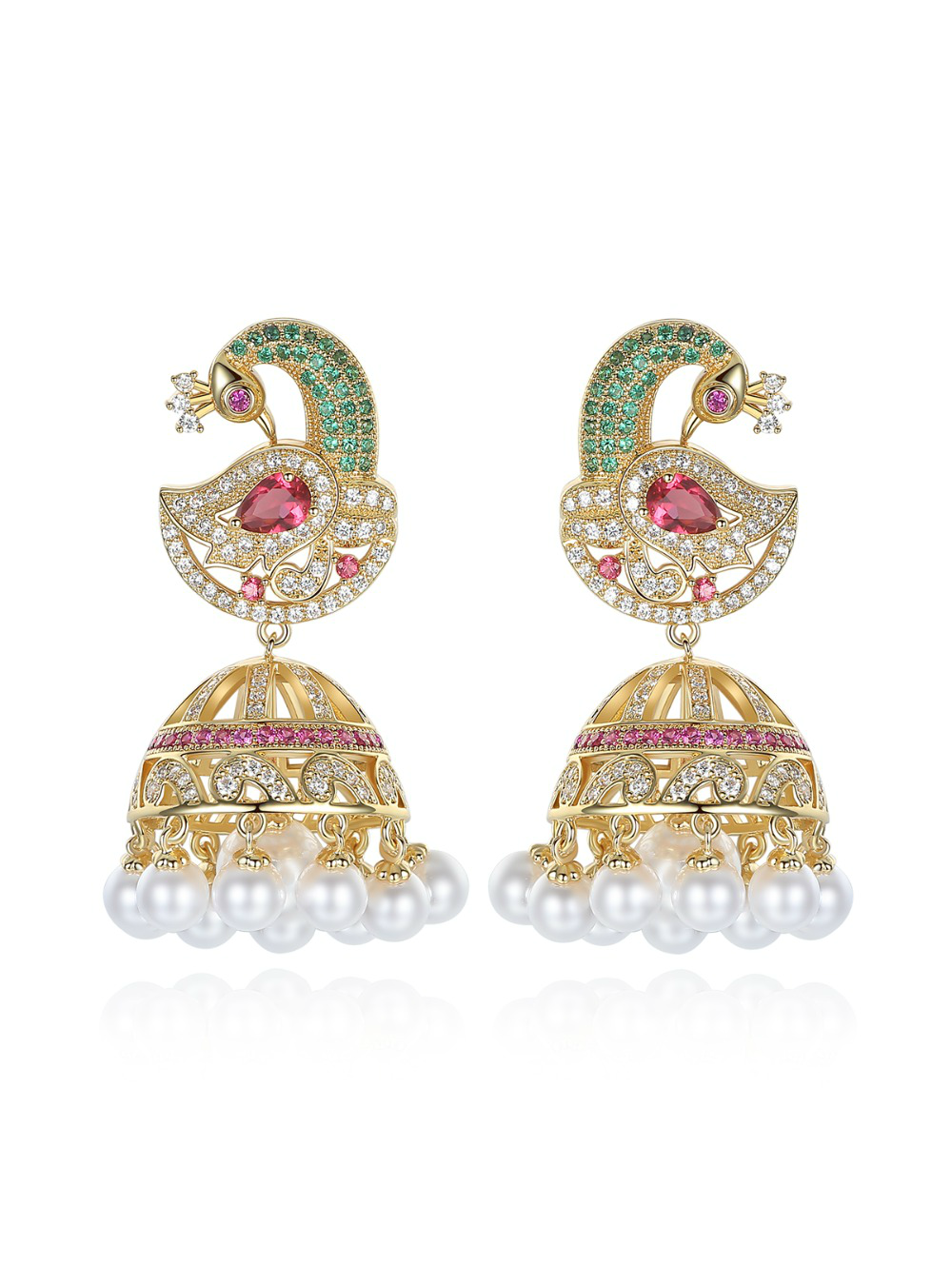Phoenix Imitation Pearl Statement Drop Earrings