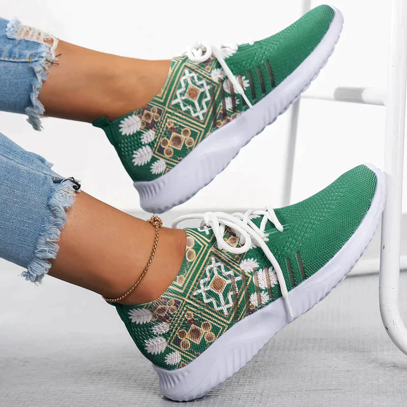 Women’s Stylish Floral Print Mesh Sneakers | Ideal for All Seasons