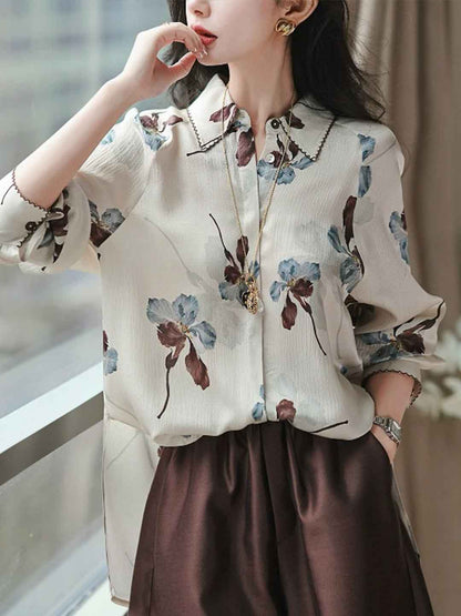Payton Retro Contrasted Color Printed Shirt