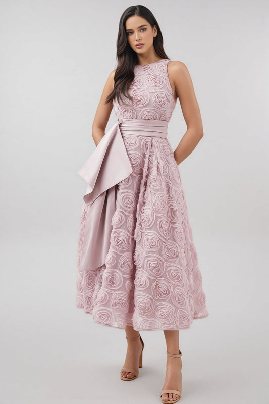 Ethel 3D Floral Sleeveless Midi Dress