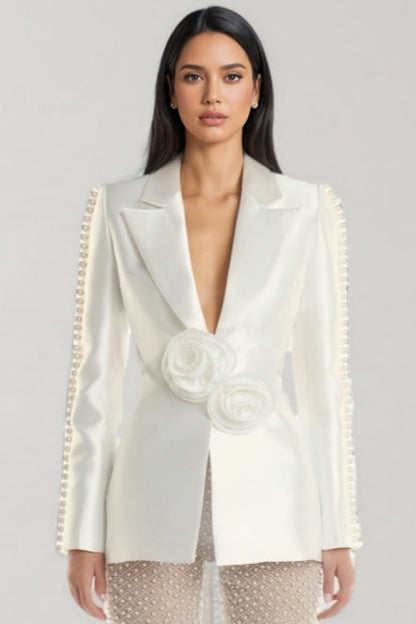 Kari 3D Flower Pearl Blazer