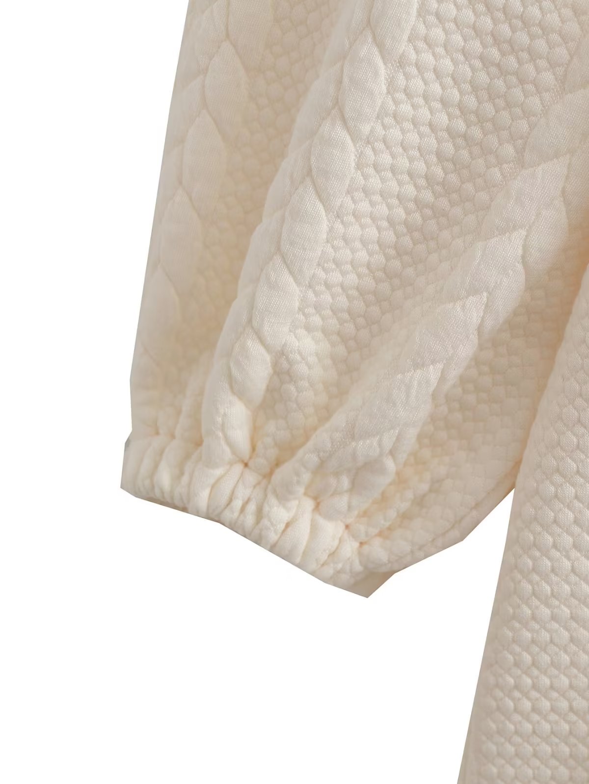 Fall Women Clothing Office Stand Collar Twist Knitted Quilted Long Sleeve Dress