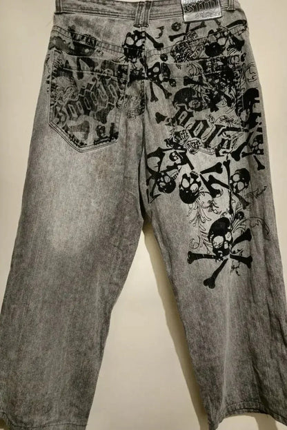 Retro High Waist Wide Leg Pants
