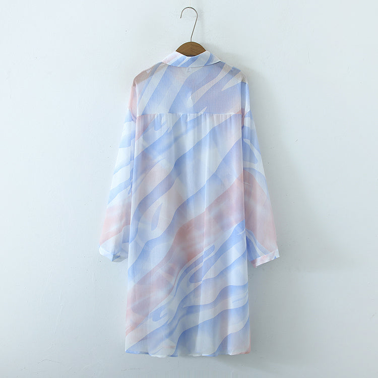 Women Spring Fall Daily Collared Long Sleeve Elegant Shirt Dress