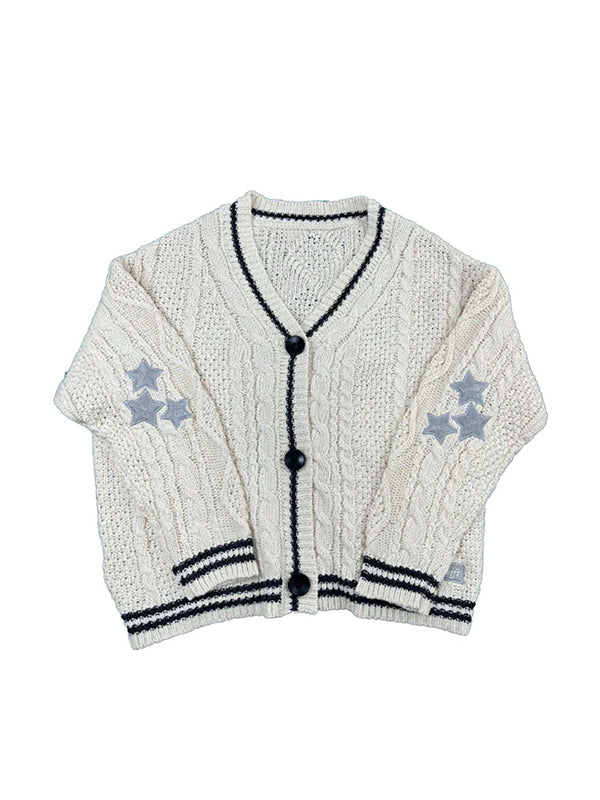 Bat Knitted Sweater Single Breasted Cardigan