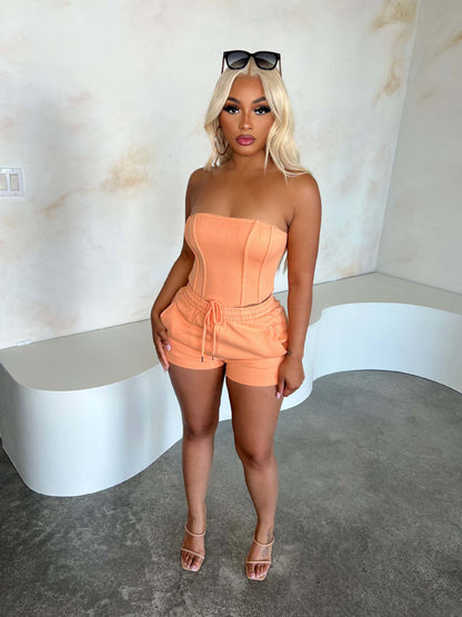 Women Sexy Solid Color Casual Sports Suit