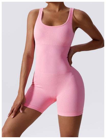 Seamless Yoga Jumpsuit Women High Elastic One Piece Tight One Piece Aerial Beauty Back Yoga Clothes