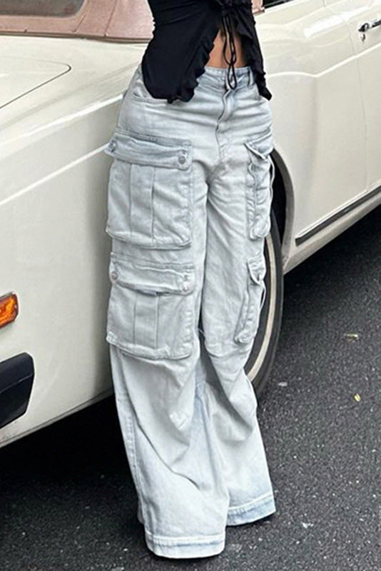 Denim de calle de cintura alta