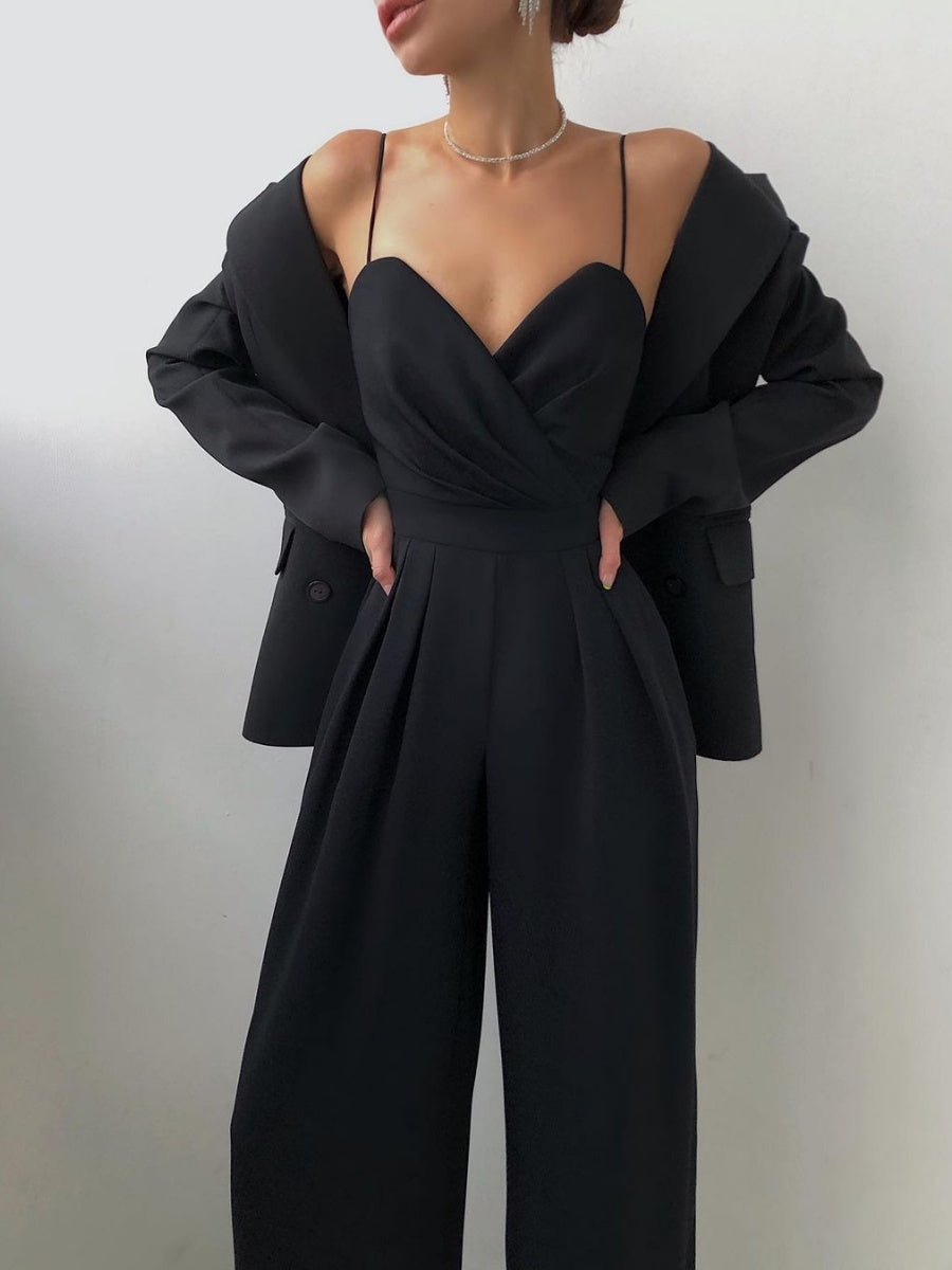 Camisoles Waist Straight-fit Jumpsuits