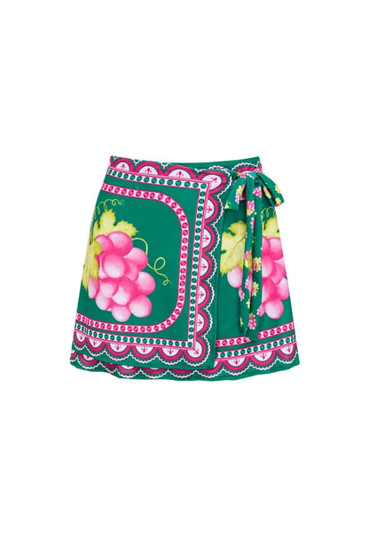 Conjunto de traje de baño de manga larga y falda corta