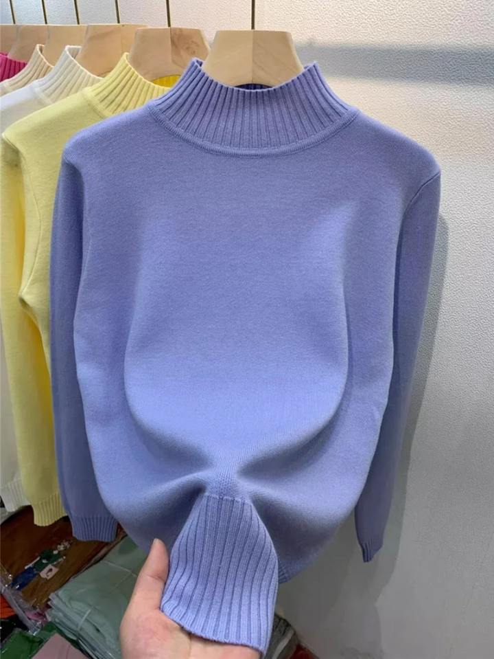 Suéter de cuello alto suave y transpirable para mujer | Ideal para otoño/invierno