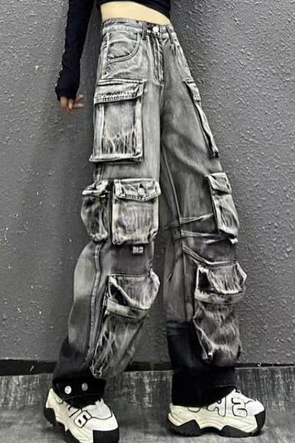 Vaqueros de paracaidista con degradado de carga