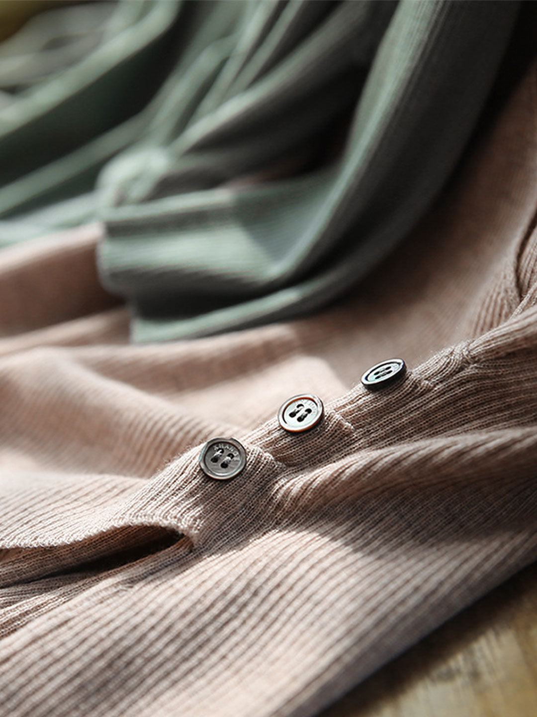 Jocelyn Casual V-Neck Solid Color Knitted Top-Black