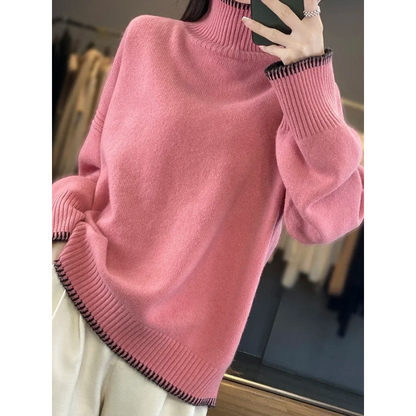 Jersey de punto suave y holgado para mujer, fácil de usar | Ideal para otoño/invierno
