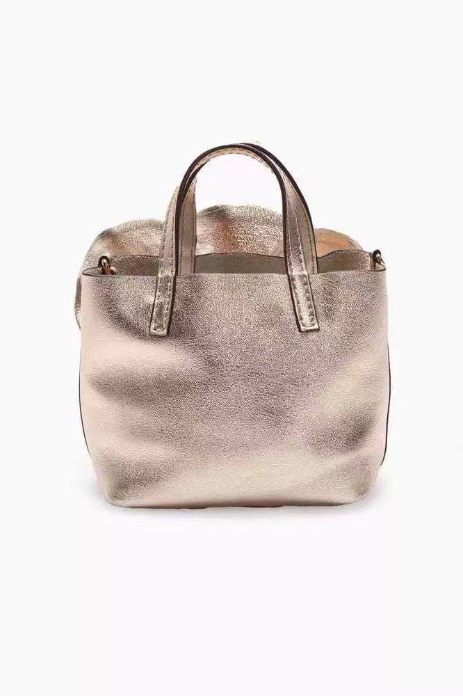 Bolso de mano de piel sintética con diseño floral