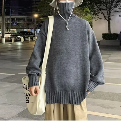 Jersey holgado de punto con cuello alto para mujer | Ideal para otoño/invierno