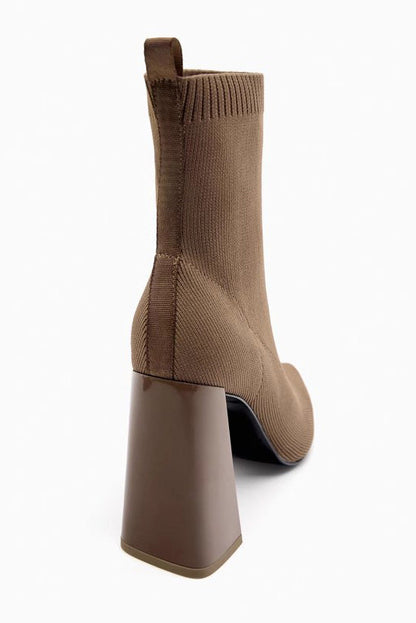 Botines con calcetines elásticos vintage