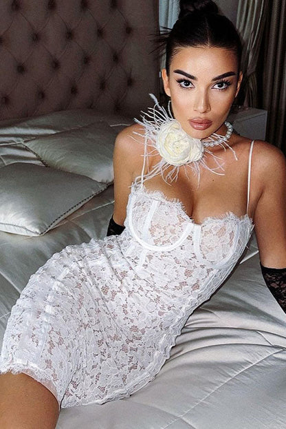 Minimalist Sexy Solid Halter Mini Dress