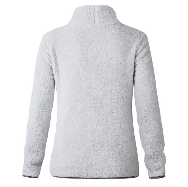 Jersey informal de cuello alto con cremallera para mujer | Ideal para otoño/invierno